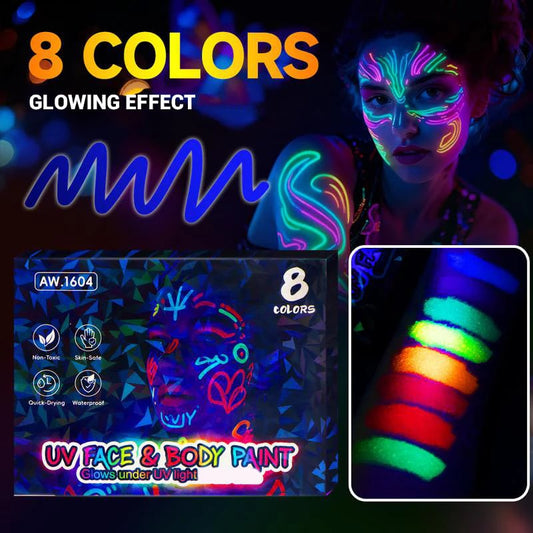 🎅Christmas Special Deals £7.95!!⚡50K+ SOLD!🎁UV Glow Face and Body Paint Markers Set