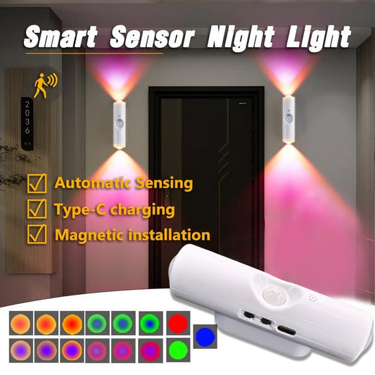 🎁LAST WEEK SPECIAL PRICE ￡6.99!!⏳Rechargeable Smart LED Motion Sensor Ambient Light