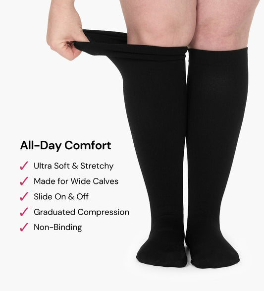 💗LAST DAY SALE 60% OFF⚡50K+ SOLD💕Widened Compression Stockings For Pain Relief🧦