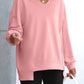 🍁2025 Autumn New Hot Sale: 60% off💗Womens Oversized Sweatshirt V Neck Long Sleeve Tunic Lightweight Pullover✨Relaxed Fit, Effortless Style!