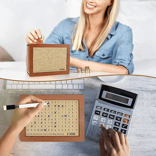 💥NEW YEAR SALE £7.99!!💰Cash Vault Wooden Savings Box🔥