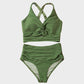 👙👙2025 New Type ~50%OFF Only Today⏳Textured Knot-Front High-Waisted Bikini Set