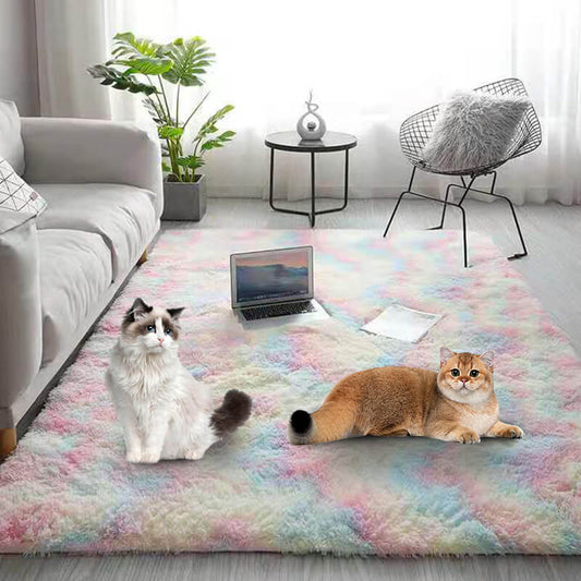⏰Last Day Special Price £9.99!!⌛ Gradient Color Plush Floor Mat🔥🚨