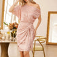 💃70% OFF!!!-Ready for Christmas's Party!!!🎅🎉Women's Sparkly One-Shoulder Ruched Dress