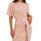 💃70% OFF!!!-Ready for Christmas's Party!!!🎅🎉Women's Sparkly One-Shoulder Ruched Dress