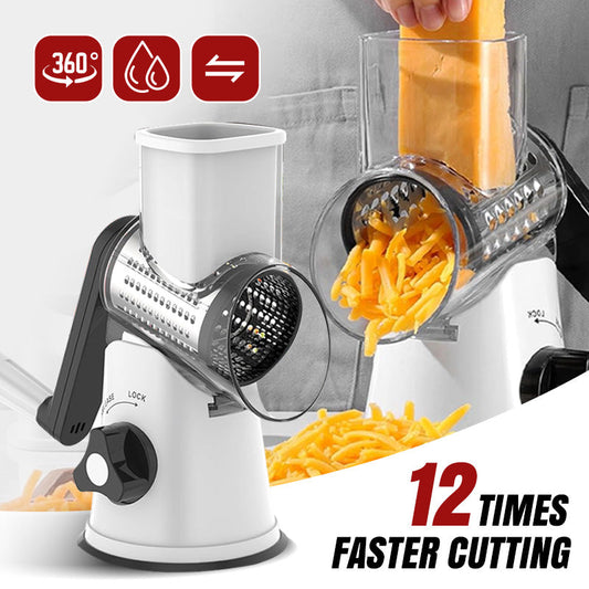 🥕2025 Kitchen Sale 50% OFF🥔Multifunctional Manual Rotary Grater & Chopper 🚀🥕 Effortless Meal Prep Helper