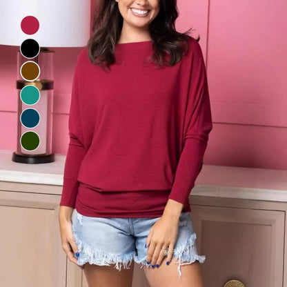 🍂Autumn Sale 49% OFF -👚"Dreamy Knit" Boatneck Dolman Top💗The perfect autumn transition palette