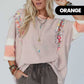 🍂Autumn Sales 49% OFF🔥Women's Batwing 3/4 Sleeve Stripe Patchwork Blouse