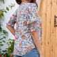 🌸Summer Hot Sale - ONLY ￡14.99!!⏰Floral V-neck Puff Sleeve Blouse For Women🌺