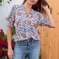 🌸Summer Hot Sale - ONLY ￡14.99!!⏰Floral V-neck Puff Sleeve Blouse For Women🌺