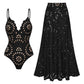 🔥Summer Cool Deal 50% OFF!👙Women’s Sexy One Piece Swimsuit with Matching Swim Long Skirt💕