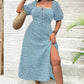 💃Summer Hot Sale-50% OFF💗Plus Size Split Floral Print Boho Maxi Dress