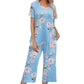 🎁Last Sale 40% OFF & Free shippng🚀⏳Women's Printed Top & Pants Sleepwear Set