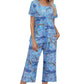 🎁Last Sale 40% OFF & Free shippng🚀⏳Women's Printed Top & Pants Sleepwear Set