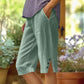 💗LAST DAY SALE 60% OFF⚡50K+ SOLD💕Women's Casual Solid Color Pocket Capri Pants