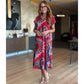 ⏳Time-limited Special 60%OFF⏰Women's Casual V-Neck Printed Maxi Dress