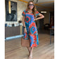 ⏳Time-limited Special 60%OFF⏰Women's Casual V-Neck Printed Maxi Dress