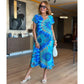 ⏳Time-limited Special 60%OFF⏰Women's Casual V-Neck Printed Maxi Dress