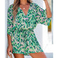 🔥Limited Sale 60% OFF💝✨Women's Summer Casual V-Neck Printed Jumpsuit with Waist Tie and Dolman Sleeves