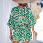 🔥Limited Sale 60% OFF💝✨Women's Summer Casual V-Neck Printed Jumpsuit with Waist Tie and Dolman Sleeves