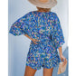 🔥Limited Sale 60% OFF💝✨Women's Summer Casual V-Neck Printed Jumpsuit with Waist Tie and Dolman Sleeves