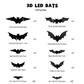 🎃HALLOWEEN PRE-SALE 60%OFF👻Halloween 3D Lighted Bats🦇Ultra-realistic 3D design for maximum scare effect