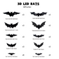 🎃HALLOWEEN PRE-SALE 60%OFF👻Halloween 3D Lighted Bats🦇Ultra-realistic 3D design for maximum scare effect