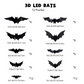 🎃HALLOWEEN PRE-SALE 60%OFF👻Halloween 3D Lighted Bats🦇Ultra-realistic 3D design for maximum scare effect