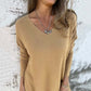 💖LAST DAY SPECIAL PRICE: ￡15.99!!💖Women's Cozy Knit Long Sleeve Tunic Top with Side Slits