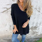 💖LAST DAY SPECIAL PRICE: ￡15.99!!💖Women's Cozy Knit Long Sleeve Tunic Top with Side Slits