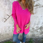 💖LAST DAY SPECIAL PRICE: ￡15.99!!💖Women's Cozy Knit Long Sleeve Tunic Top with Side Slits