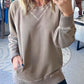 🔥Limited Sale 50%OFF👚Women's Pocketed Pullover with Ribbed Pattern