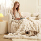 🍂Autumn Sale - 50% Off!🛏️Thickened Rabbit Plush&Milk Velvet Cover Blanket🫧Wrap up in Ultimate Comfort