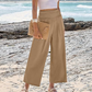 🎉Hot Sale 50% OFF🌸Women's High-Waisted Straight-Leg Linen Cropped Pants
