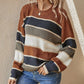 🍂Autumn Sale - 50% Off!💕Women's Loose Striped Long-Sleeve Sweater🍁Cozy up this autumn!