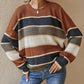 🍂Autumn Sale - 50% Off!💕Women's Loose Striped Long-Sleeve Sweater🍁Cozy up this autumn!