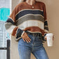 🍂Autumn Sale - 50% Off!💕Women's Loose Striped Long-Sleeve Sweater🍁Cozy up this autumn!
