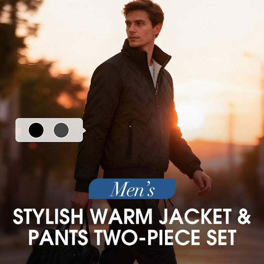 ❄️Black Friday Sale 50% OFF!!⚡❤️‍🔥Men's Stylish Warm Jacket & Pants Two-Piece Set🥼