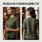 💗LAST DAY SALE 60% OFF⚡50K+ SOLD💕Women's Crew Neck Short Sleeve Knit Top