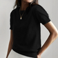 💗LAST DAY SALE 60% OFF⚡50K+ SOLD💕Women's Crew Neck Short Sleeve Knit Top