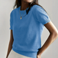 💗LAST DAY SALE 60% OFF⚡50K+ SOLD💕Women's Crew Neck Short Sleeve Knit Top