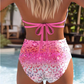 👙LAST DAY SPECIAL PRICE 13.99!!⚡Gradient Leopard Print High-Waisted Bikini Set