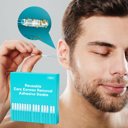 👂🏻🔥Only £7.99 Last Day Promotion!🍭Reusable Earwax Removal Adhesive Swabs
