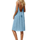 👗Only £15.99 Last Day Promotion!🔥Sexy Backless Cami Dress with Adjustable Drawstring