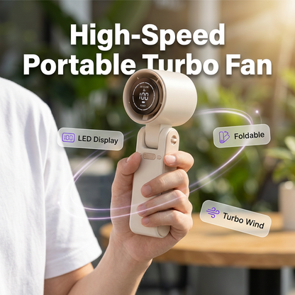 🌀 5-Speed Foldable Fan – Compact, Strong Wind, Rechargeable, On-the-Go Cooling