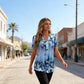 🥳Summer Hot Sale - Up to 70% OFF⚡50K+ SOLD!🎁🔥Women's Elegant Floral Print Short Sleeve Top