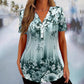🥳Summer Hot Sale - Up to 70% OFF⚡50K+ SOLD!🎁🔥Women's Elegant Floral Print Short Sleeve Top