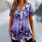 🥳Summer Hot Sale - Up to 70% OFF⚡50K+ SOLD!🎁🔥Women's Elegant Floral Print Short Sleeve Top
