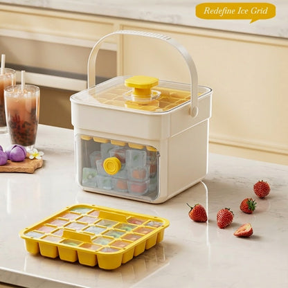 🧊2026 HOT SALE 50% OFF! 🥤 Ice Cube Maker with Storage – 48 cubes at once, leak‑proof lid. Stackable, saves space. 🏖️