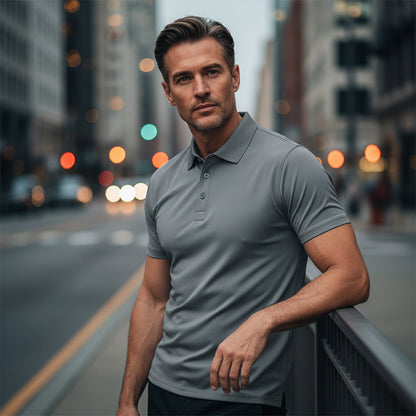 🏆Last Day Special Price ￡12.99!!💐💞50K+ SOLD!👔⚡ 50% OFF! Men's Lapel Tee – Wrinkle‑free, quick‑dry fabric. Tailored fit, 5 colors. Machine washable. 🛡️🕊️